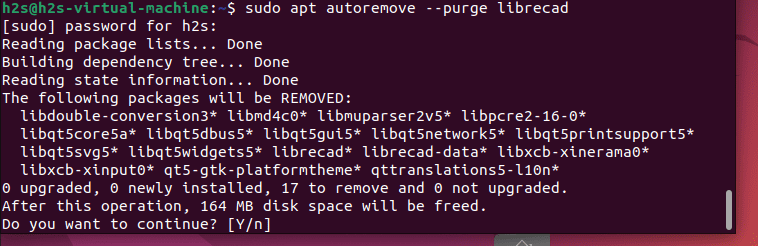 Uninstall or Remove LibreCAD from Ubuntu 22.04