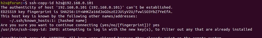 ssh key ID copy linux