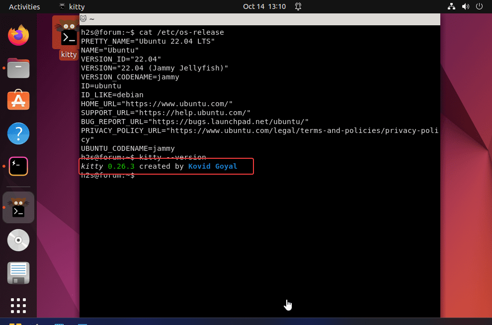 Install Kitty terminal on Ubuntu 22.04 or 20.04