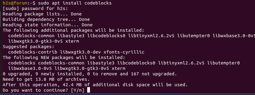 code blocks extension linux