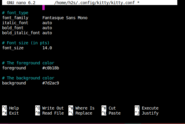 configuration file Kitty Terminal