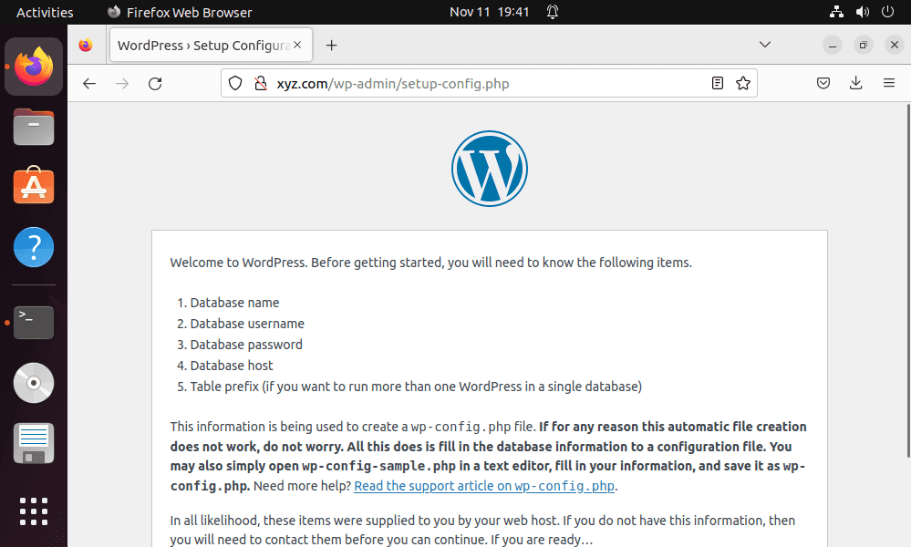 Install WordPress on Nginx Ubuntu 20.04