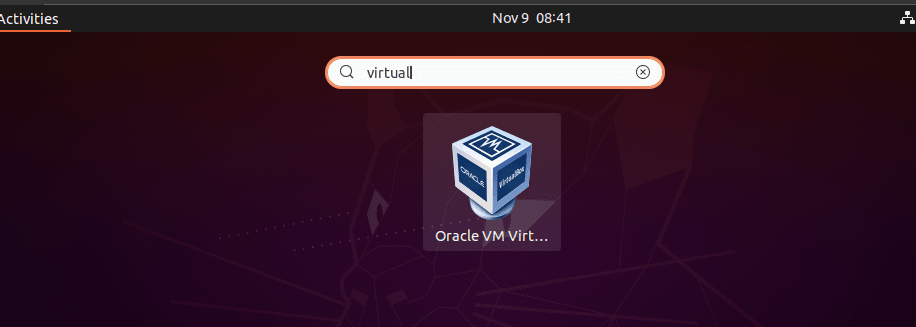 Start the Virtualbox