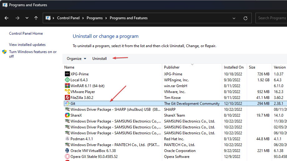 completely remove GIT from Windows