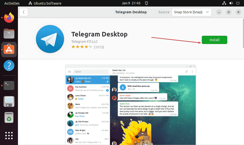 Install Telegram GUI on Linux