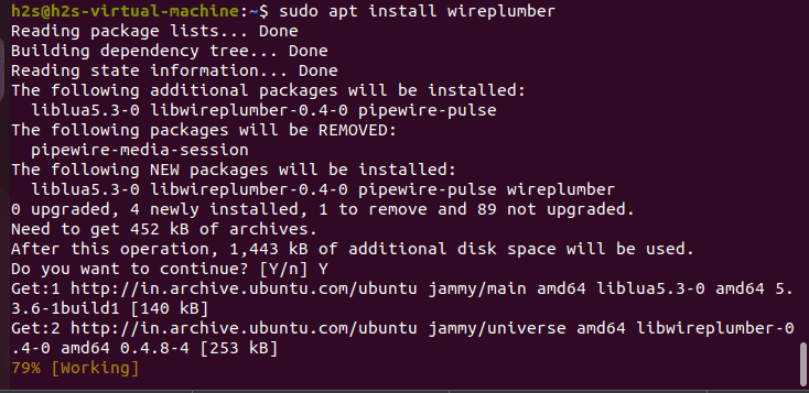 Install WirePlumber service