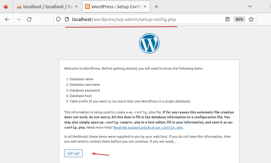 Comience instalando WordPress XAMPP
