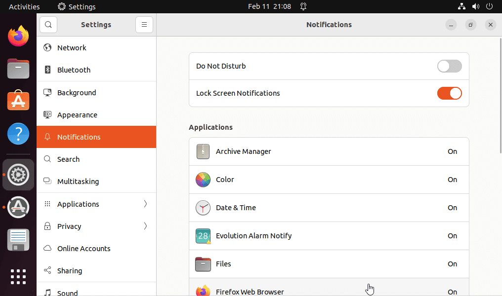 Ubuntu Settings