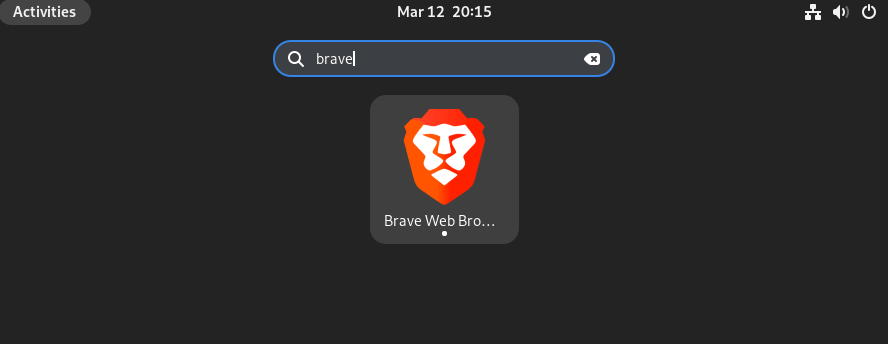 Start Brave web browser from command terminal