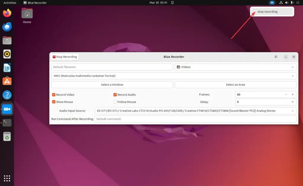 Blue Recorder installation in Ubuntu