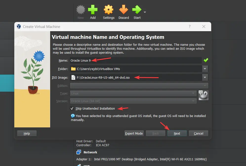 Create Virtual machine for Oracle Linux 9