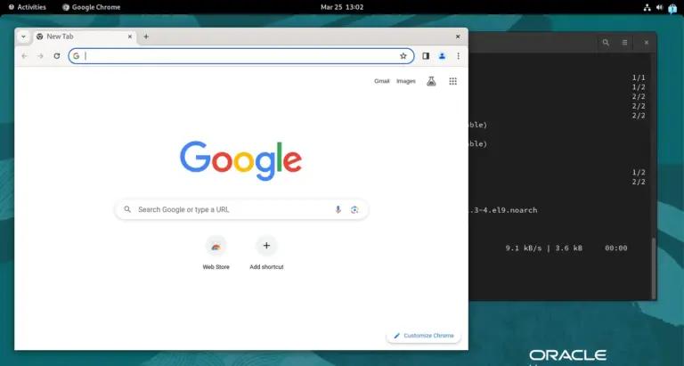 Installing Chrome brwoser on Oracle Linux