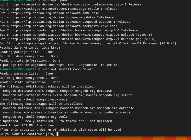 Installing MongoDB on Debian 12