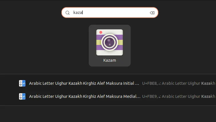 Start Kazam