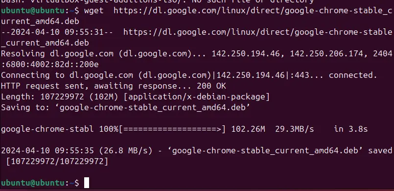 Command to download Chrome debian package