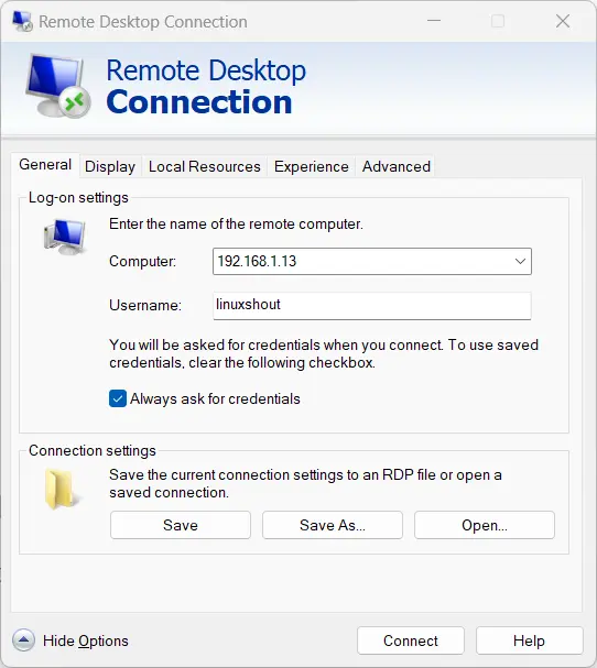 Configure Remote desktop