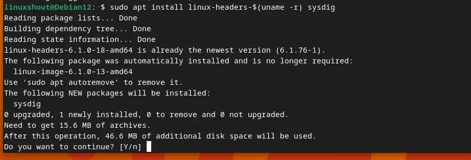 Install SYSdig on Debian 12