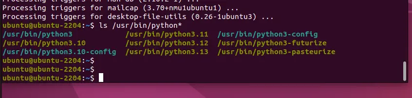 List all versions of Python