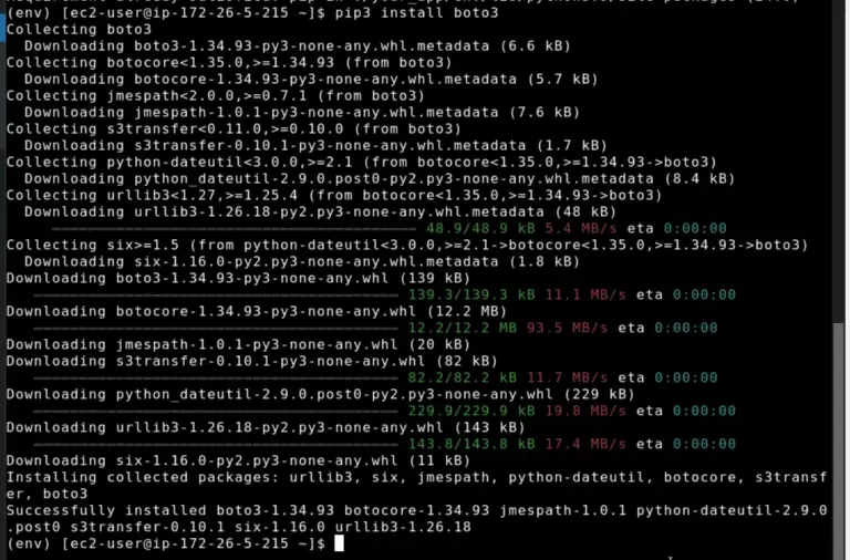 Python Boto3 installation on Amazon Linux 2023