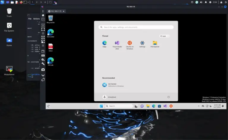 Remote Desktop access from Kali linux to Windows 11 or 10