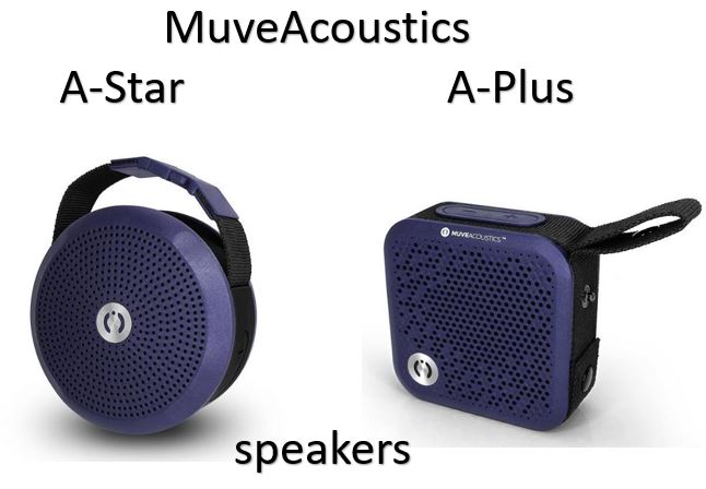 MuveAcoustics A-Star and A-Plus portable bluetooth speaker