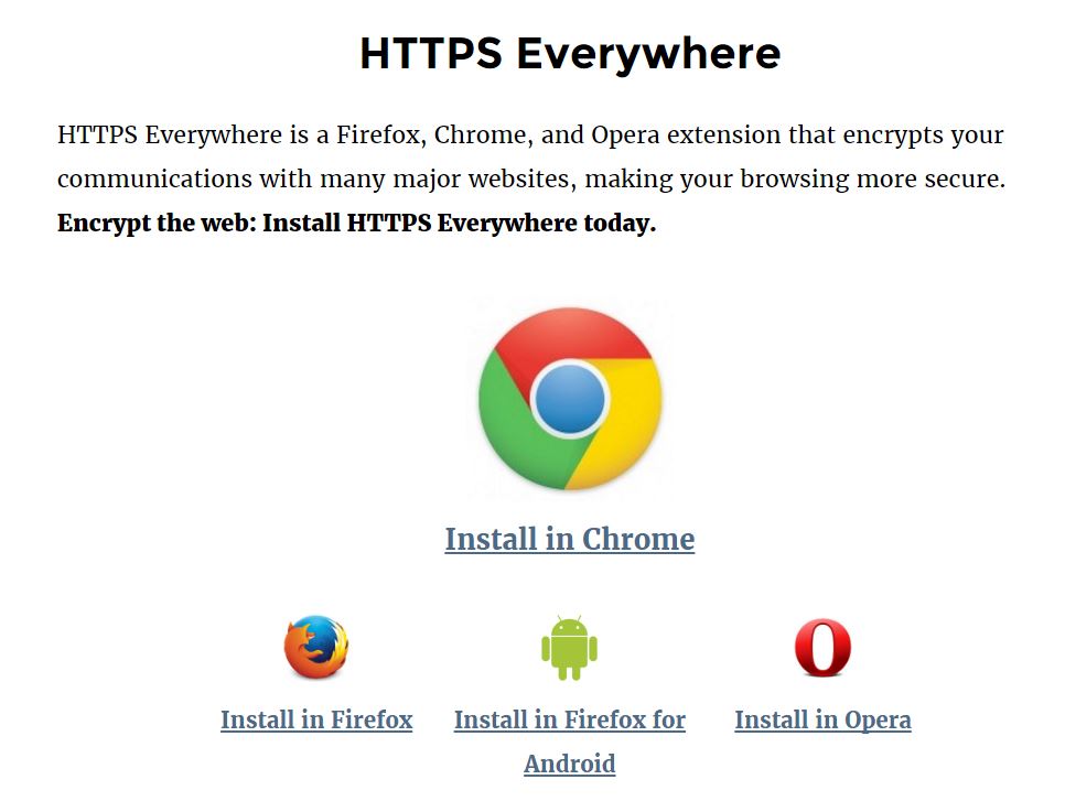 Shttps everywhere extension for chrome firefox opera android