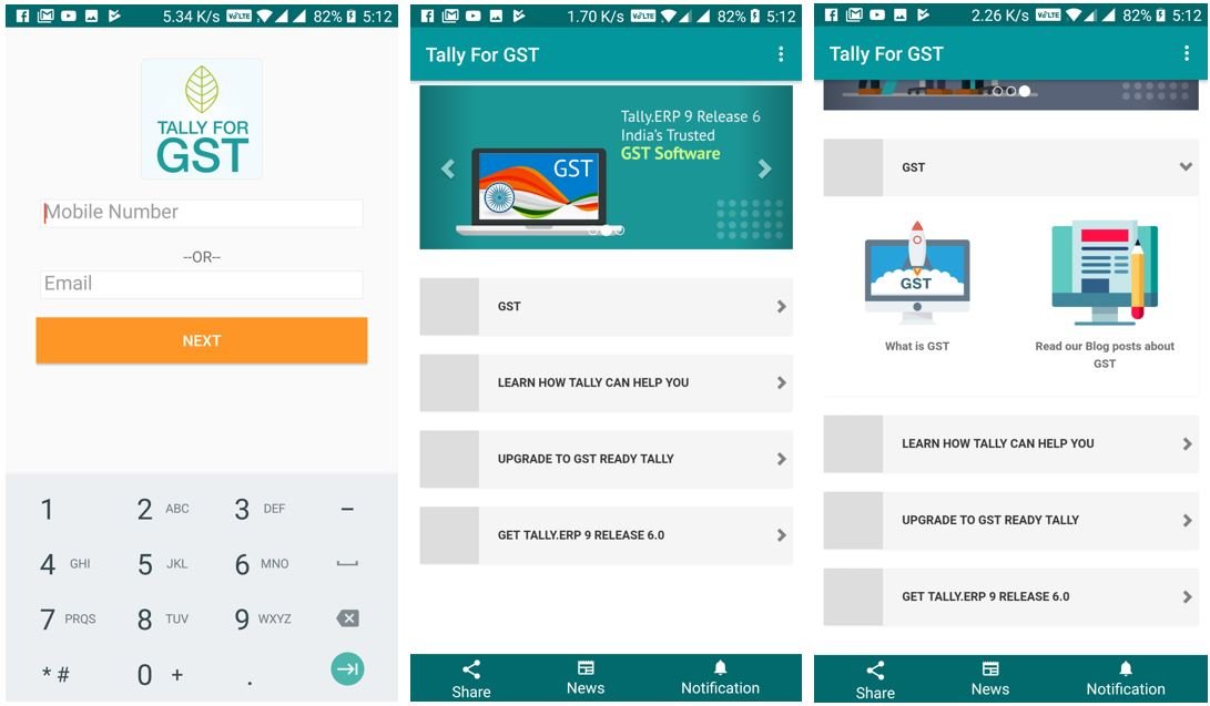 Tally for GST mobile app for understanding gst number in india