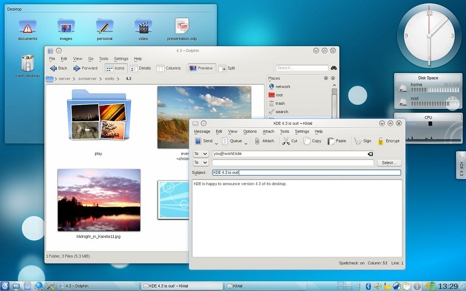 KDE Plasma best linux desktop environment fro hidpi displays