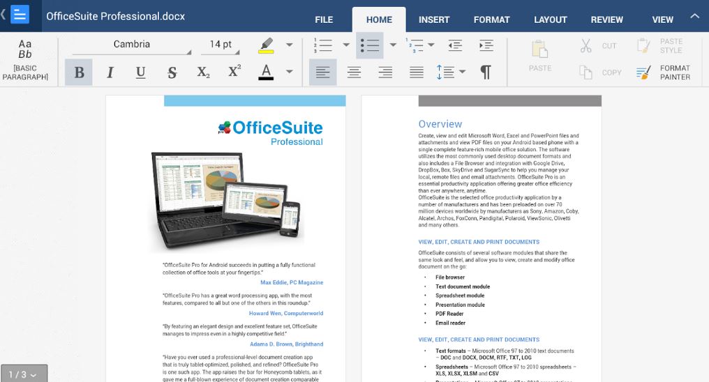 Officesuite Now free office suite