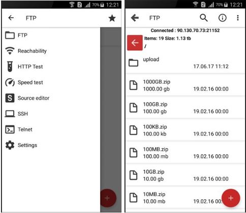 FtP client for Android apps