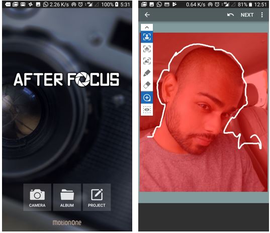 AfterFocus Lens blur app