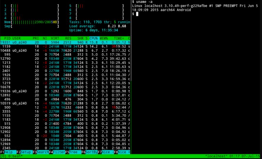 Termux app is similar to the Android Terminal Emulator app