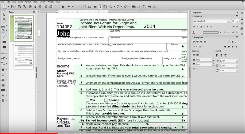 LibreOffice draw pdf editor open source