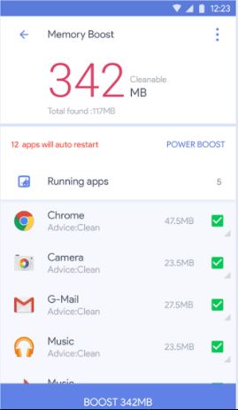 Power Clean android cleaner app