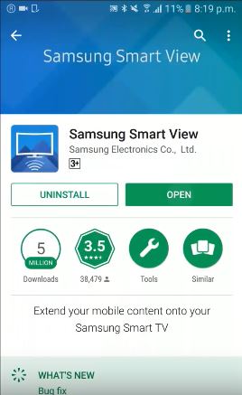 Samsung Smart view Android app