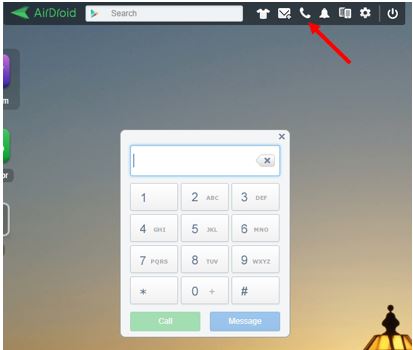 call using the Airdroid