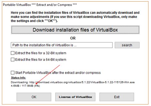 download and install original VirtualBox program files on your external drive