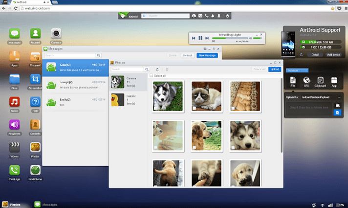 Airdroid best screen mirroring app for Android and iphone