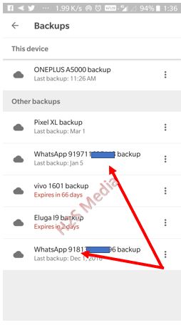 Remove Whatsapp backup from google drive