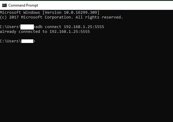 adb wifi commands to connect debug