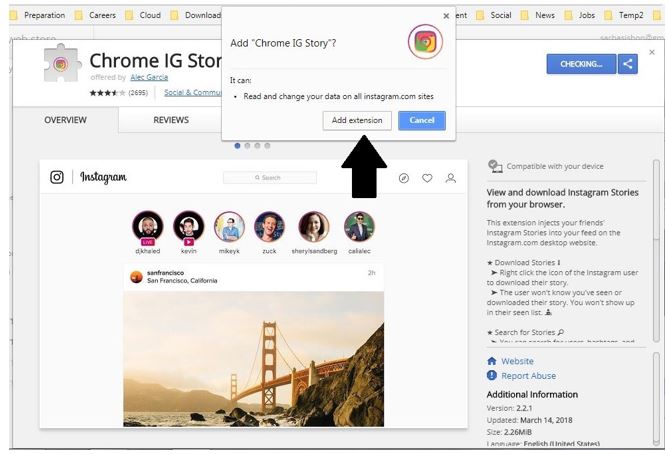 download Instagram videos using a Chrome Plugin on PC