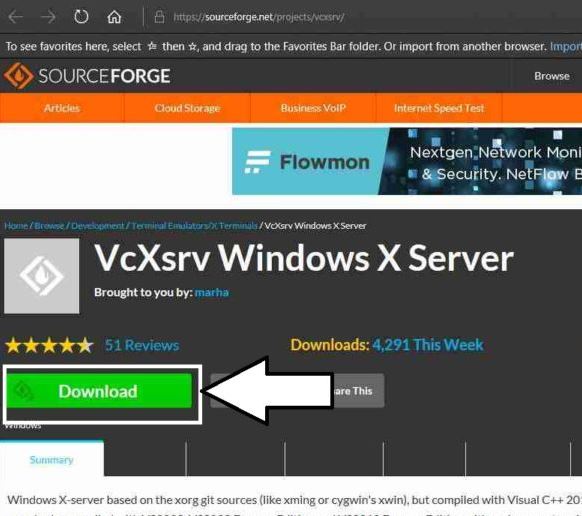 VcXsrv Windows X Server