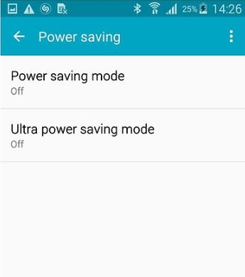 enable power saving mode Android