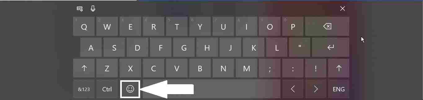 Emoji keyboard on Windows 10 PC