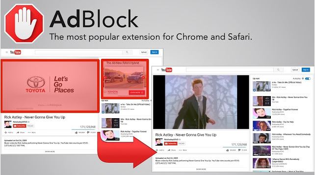 AdBlock chrome extension and hacks