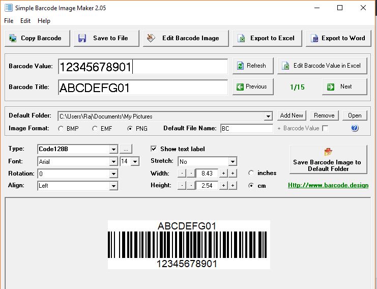 Simple Barcode Maker
