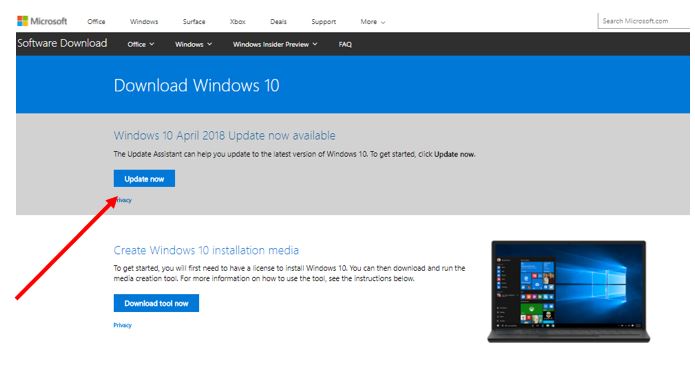 Windows 10 April 2018 Update Assistant