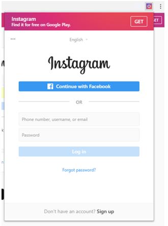 how to use Instagram on chrome browser