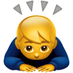 Bowing down emojis
