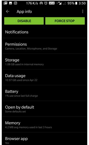 Clear deafult chrome browser settings in Adnroid phone